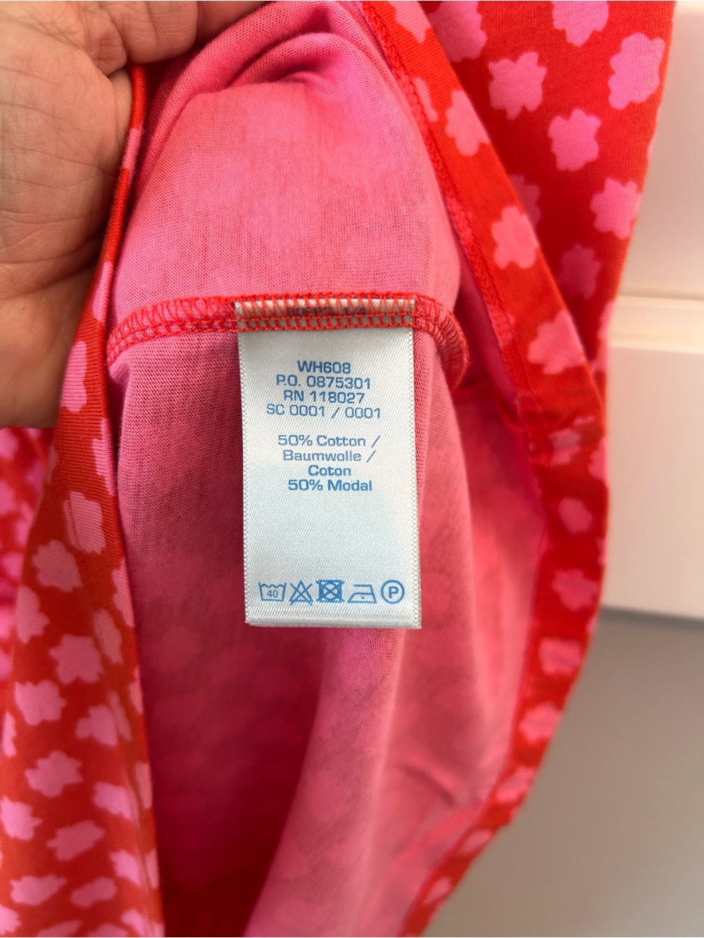 Boden red and pink sleeveless pattered dress size 6 - Picture 5 of 7